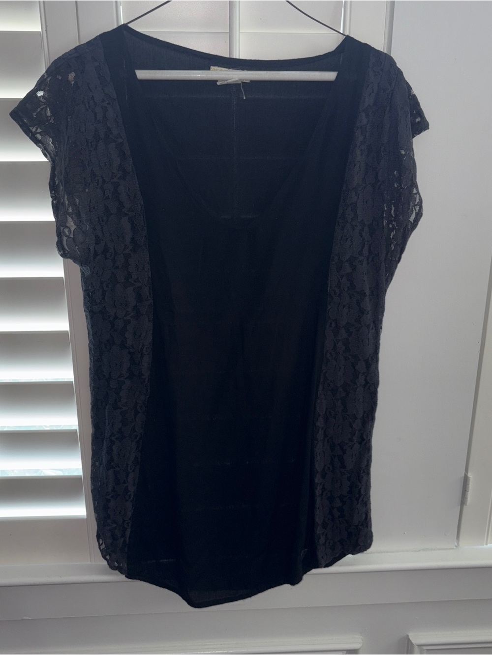 Billabong Black Lace-Panel Top M